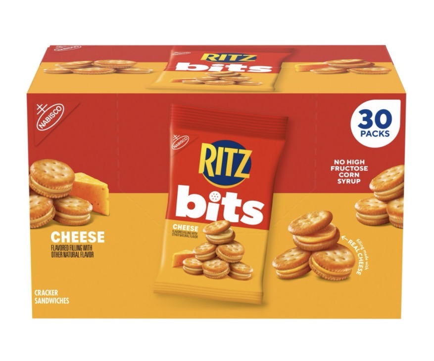 RITZ Bits Cheese Sandwich Crackers, 1.5 oz., 30 pk.