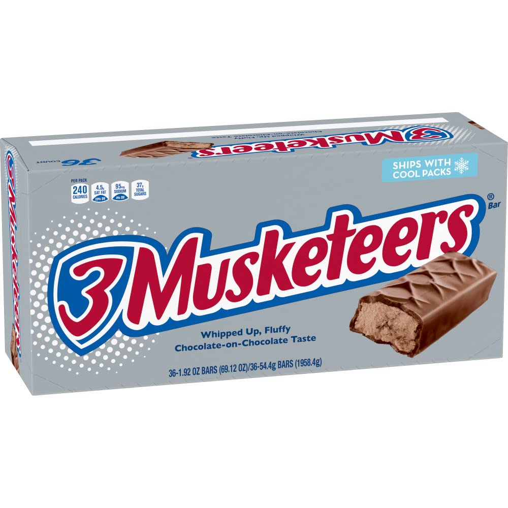 3 Musketeers Candy Milk Chocolate Bars 36ct