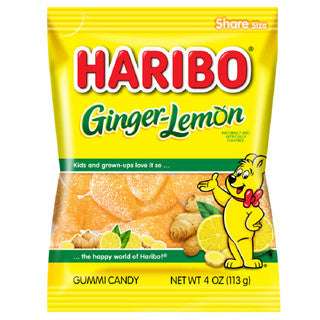 Haribo Peg Bag - Ginger Lemon 12/4 oz