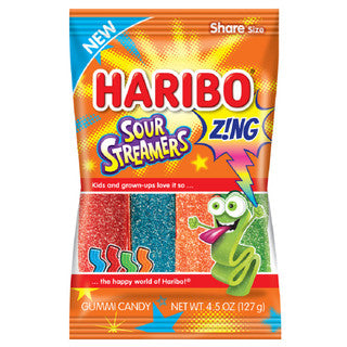 Haribo Peg Bag - Sour Streamers 12/4.5 oz