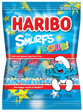 Haribo Peg Bag - The Smurfs Sour 12/4 oz