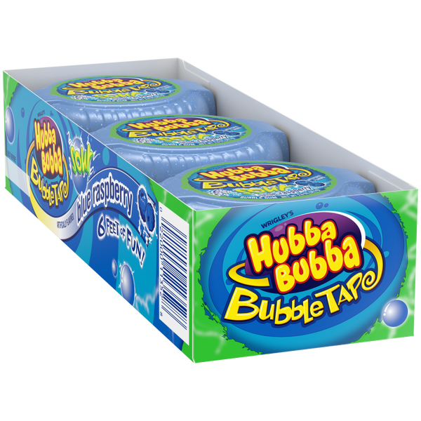 Hubba Bubba Bubble Tape Gum Blue Raspberry 12 ct