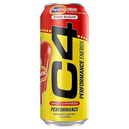 C4 Performance Energy Drink – Carbonated – Popsicle Cherry - 12/16oz