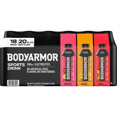 BODYARMOR Sports Drink Variety Pack 20oz/18ct