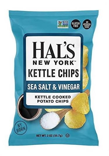 Hal’s Kettle Chips Sea Salt & Vinegar 24/2oz