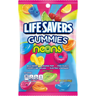 Lifesavers Peg Bag - Neons Gummies 12/7 oz