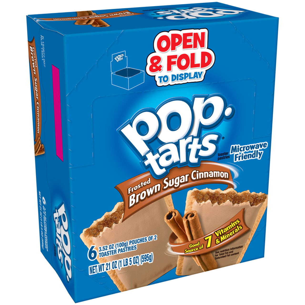 Kellogg's Pop-Tarts, Frosted Brown Sugar Cinnamon, 2-3.52 oz. Pastries (6 Count)