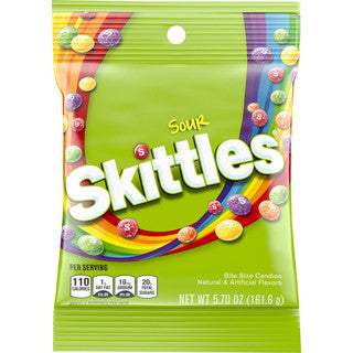 Skittles Peg Bag - Sour Candy 12/5.7 oz