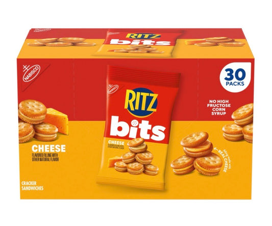 RITZ Bits Cheese Sandwich Crackers, 1.5 oz., 30 pk.