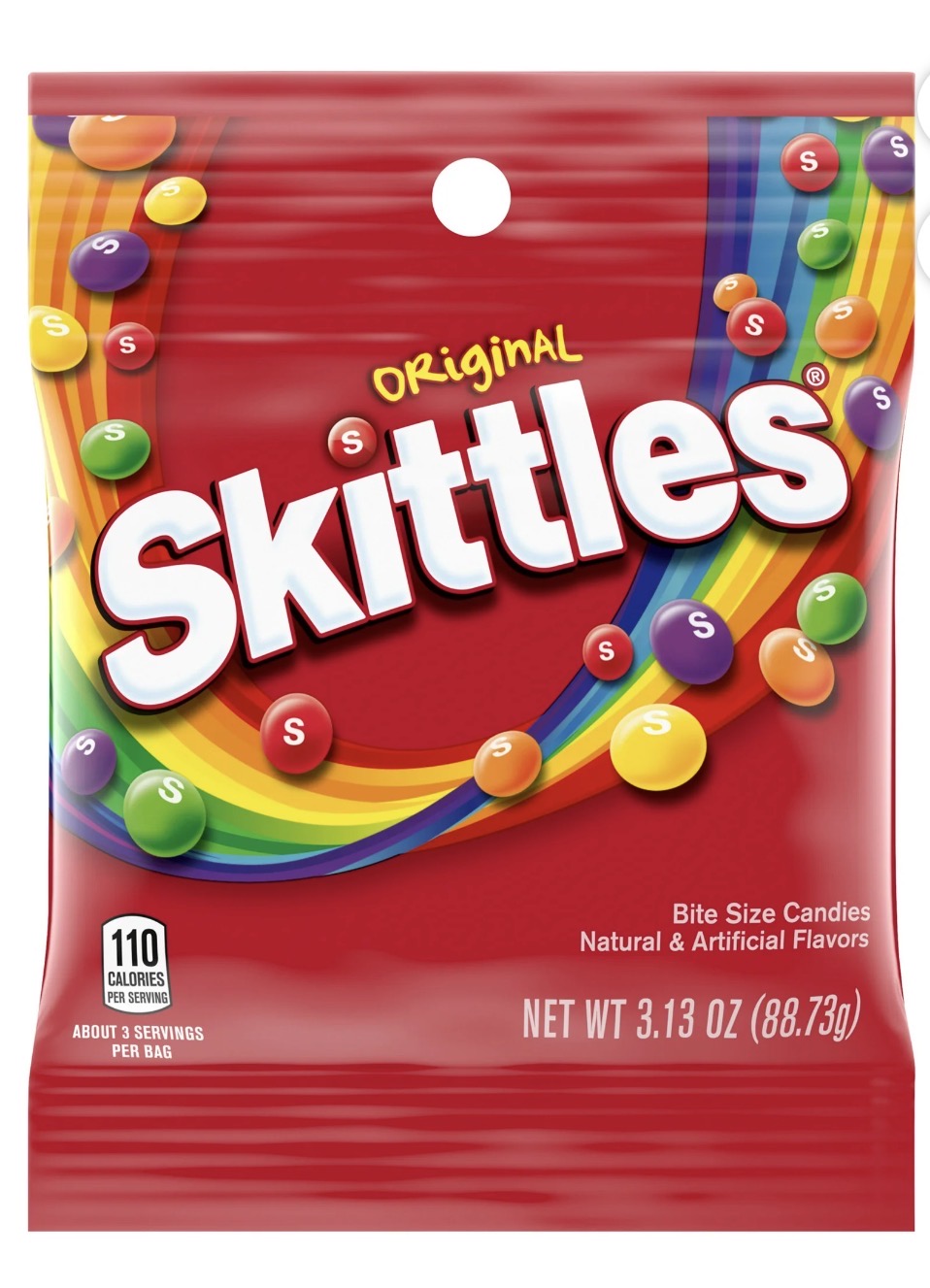 Skittles Original Candy 3.13oz Peg 12ct