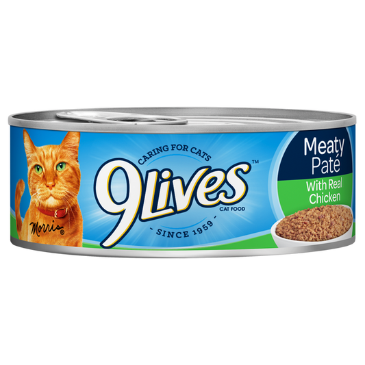 9Lives Meaty Pate with Chicken 6/5.5 oz