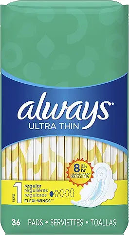 Always Ultra Thin with Wings Regular 6/36 ct