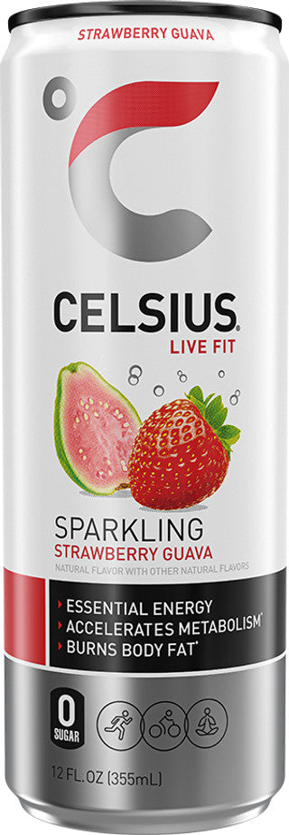 Celsius Sparkling Strawberry Guava 12/12 oz
