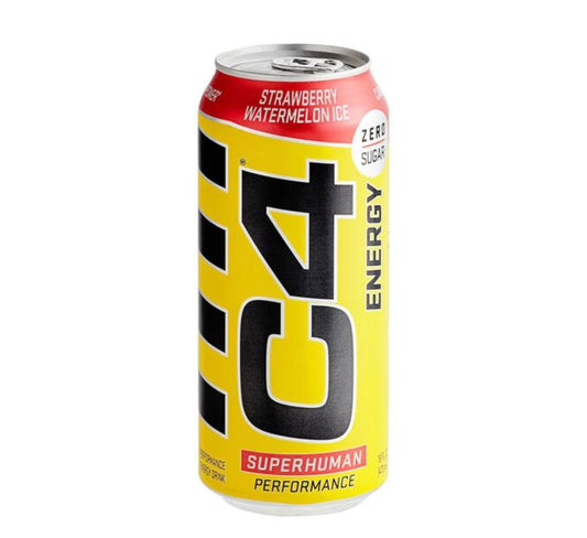 C4 Performance Energy Drink – Carbonated – Strawberry Watermelon Ice -  12/16oz