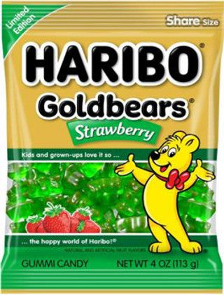 Haribo Peg Bag - Strawberry Gold Bears 12/4 oz