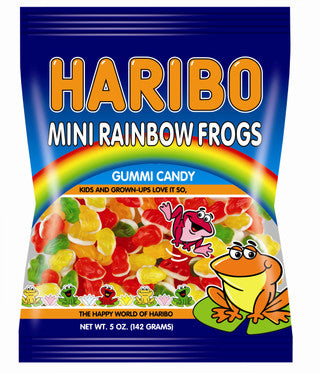 Haribo Peg Bag - Mini Rainbow Frogs 12/5 oz