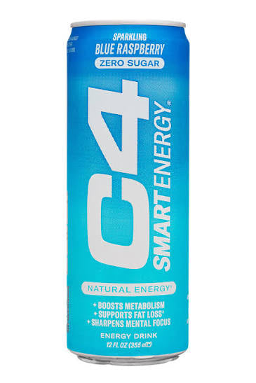 C4 Performance Energy Drink – Carbonated – Sparkling Blue Raspberry-  12/12oz