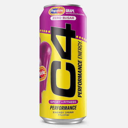 C4 Performance Energy Drink – Carbonated – Popsicle Grape -  12/16oz