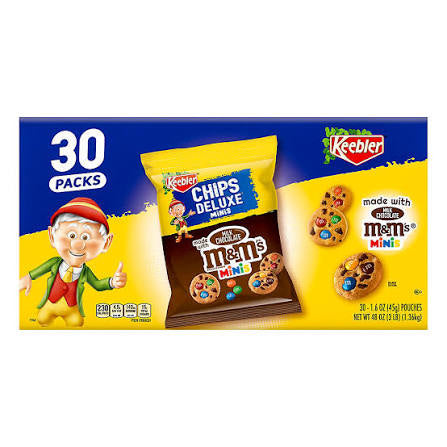 Keebler Chips Deluxe Minis with M&M 1.6oz/30 Count
