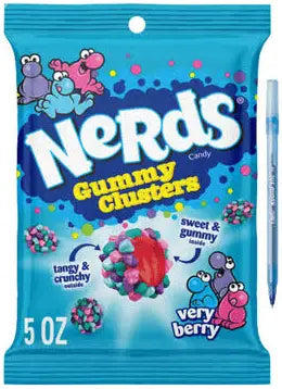 Nerds Gummy Clusters Peg Bag Size Very Berry 12/5 oz