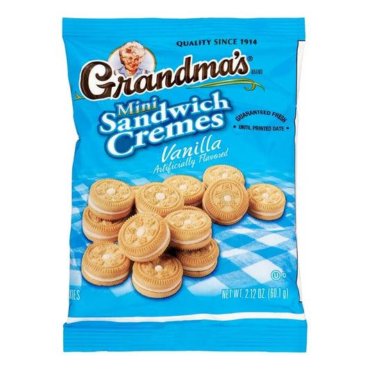 Grandma's Sandwich Cookies, Vanilla Creme Minis, 2.12 Oz/60 Count