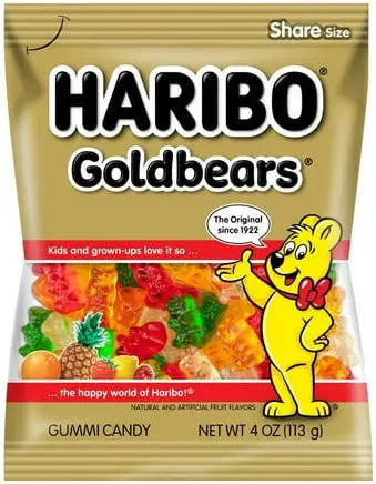 Haribo Peg Bag - Goldbears 12/4 oz