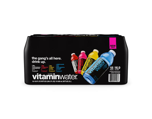 Glaceau Vitaminwater Variety Pack Nutrient Enhanced Water 16.9 fl. oz., 18 pk.