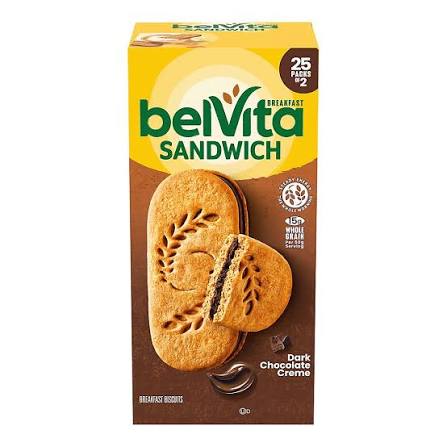 belVita Dark Chocolate Creme Breakfast Biscuits 25 pk.
