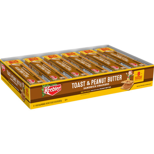 Keebler Sandwich Crackers Toast & PB 12 ct