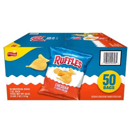 Ruffles Cheddar & Sour Cream Chips 50 ct