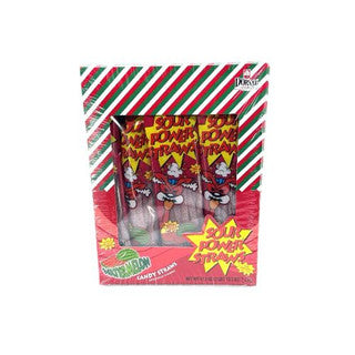 Sour Power Straws Watermelon 24 ct
