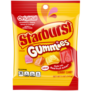 Starburst Peg Bag - Original Gummies 12/5 oz