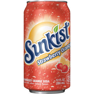 Sunkist Strawberry Orange Can 24/12 oz