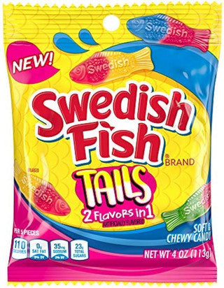 Swedish Fish Peg Bag - Assorted 2 in 1 Tails 12/3.6 oz