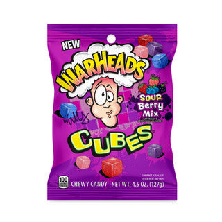 Warheads Peg Bag - Berry Cubes 12/4.5 oz