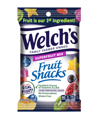 Welch's Fruit Snack Peg Bag - Superfruit Mix 12/5 oz